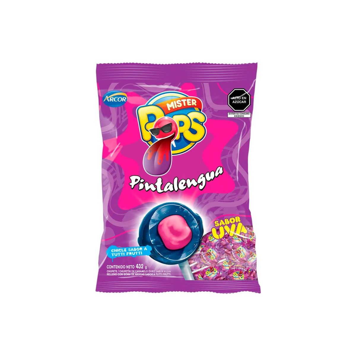 MR POPS - Chupetines Mr Pops Pintalengua Bolsa 432 g