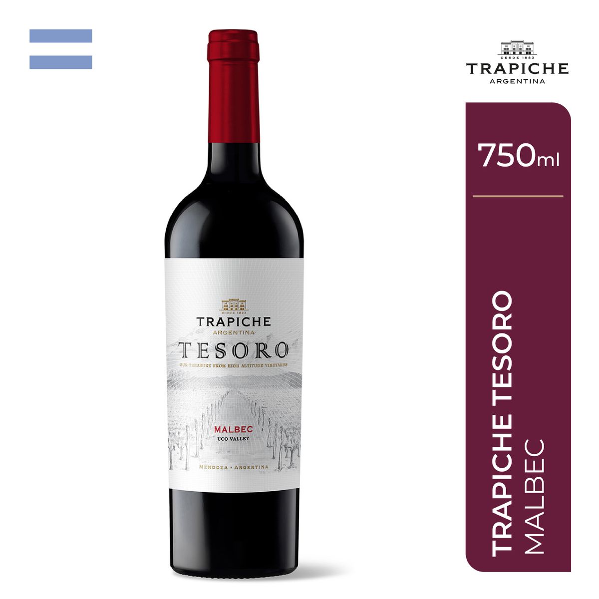 TRAPICHE - Vino Trapiche Tesoro Malbec Botella 750 mL