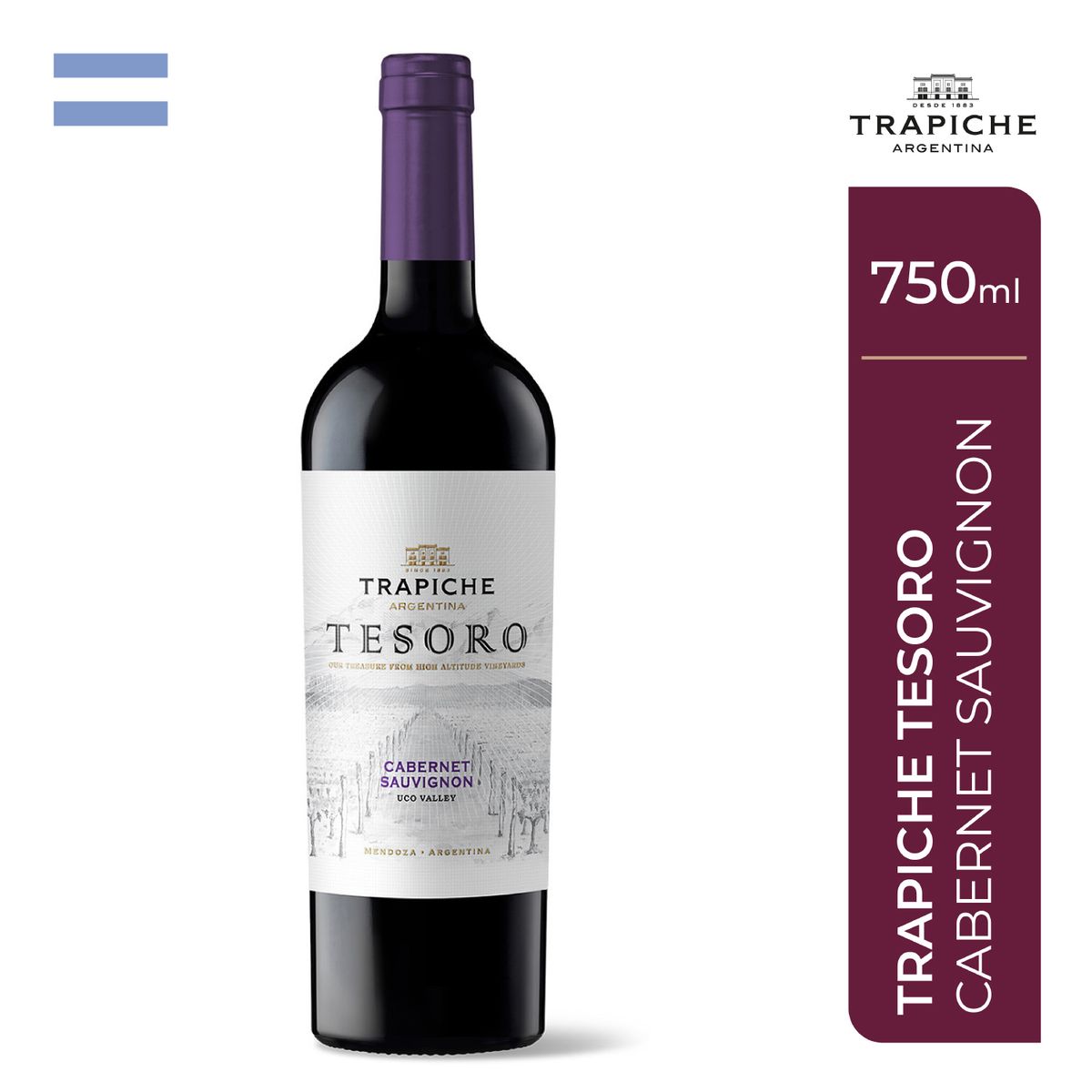 TRAPICHE - Vino Trapiche Tesoro Cabernet Sauvignon Botella 750 mL