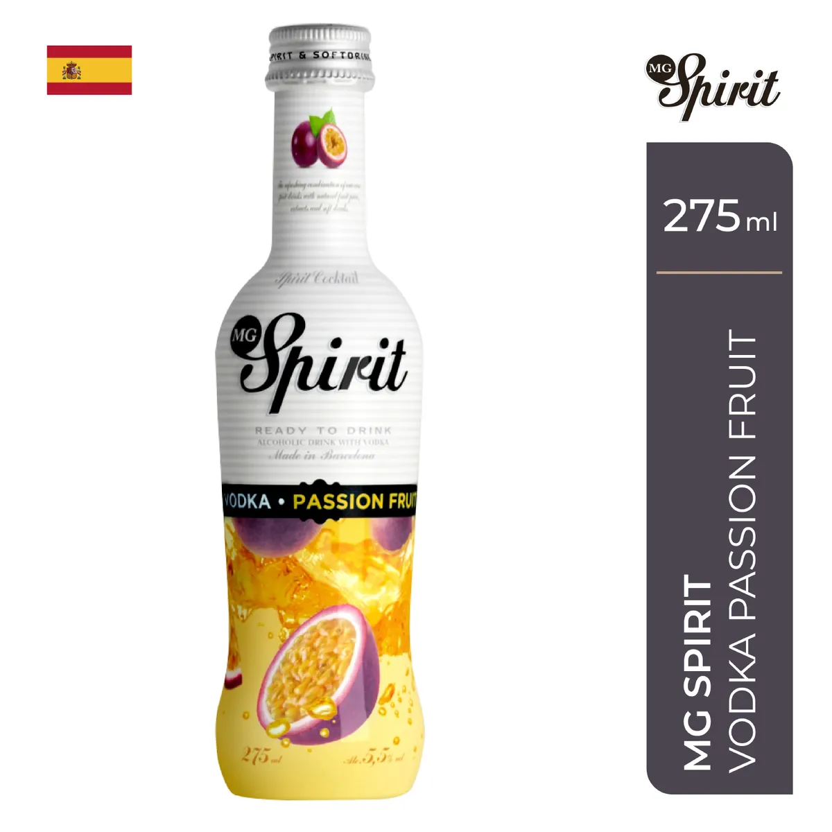 MG SPIRIT - Bebida RTD MG Spirit Passion Fruit Botella 275 mL