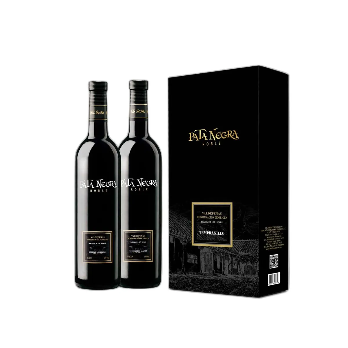 PATA NEGRA - Vino Pata Negra Roble Pack 2 Botellas 750 mL