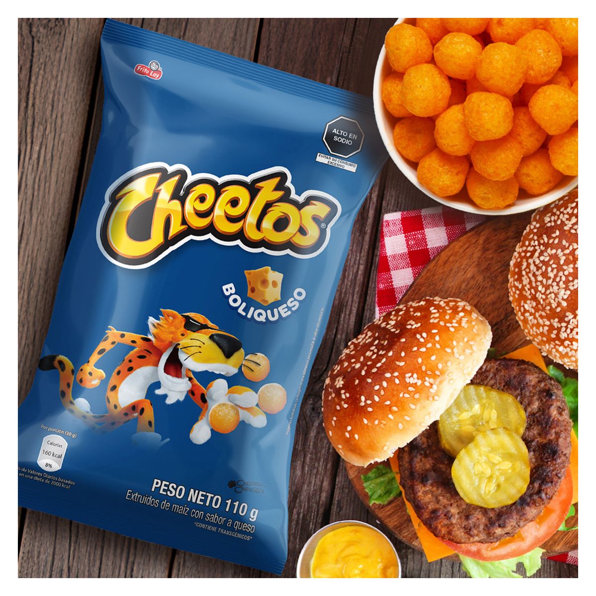 CHEETOS - Snack de Maíz Cheetos Boliqueso Queso Bolsa 110 g