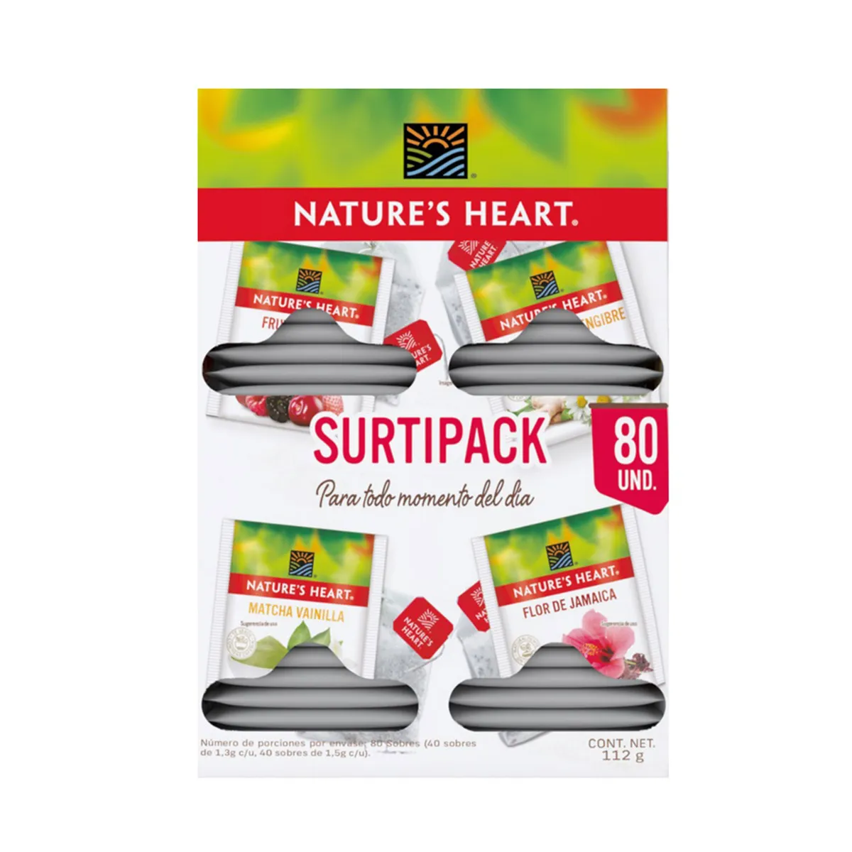 NATURES HEART - Infusiones Natures Heart Surtipack Caja 80 Sobres