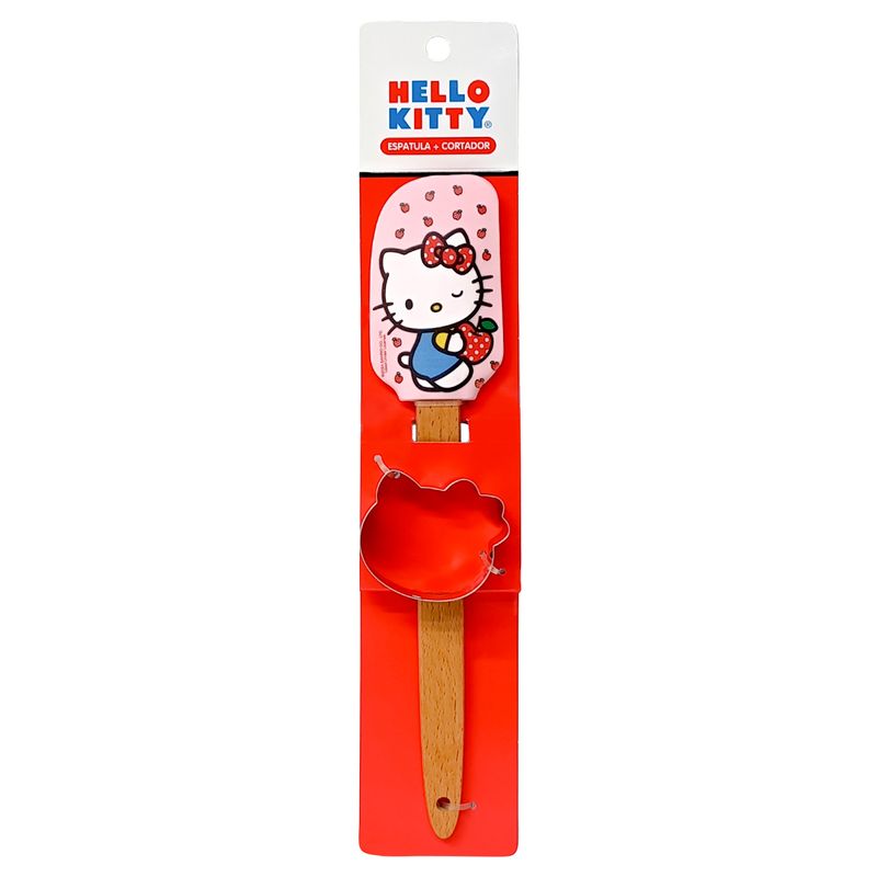 CASA JOVEN - Espátula + Molde Hello Kitty Rosado