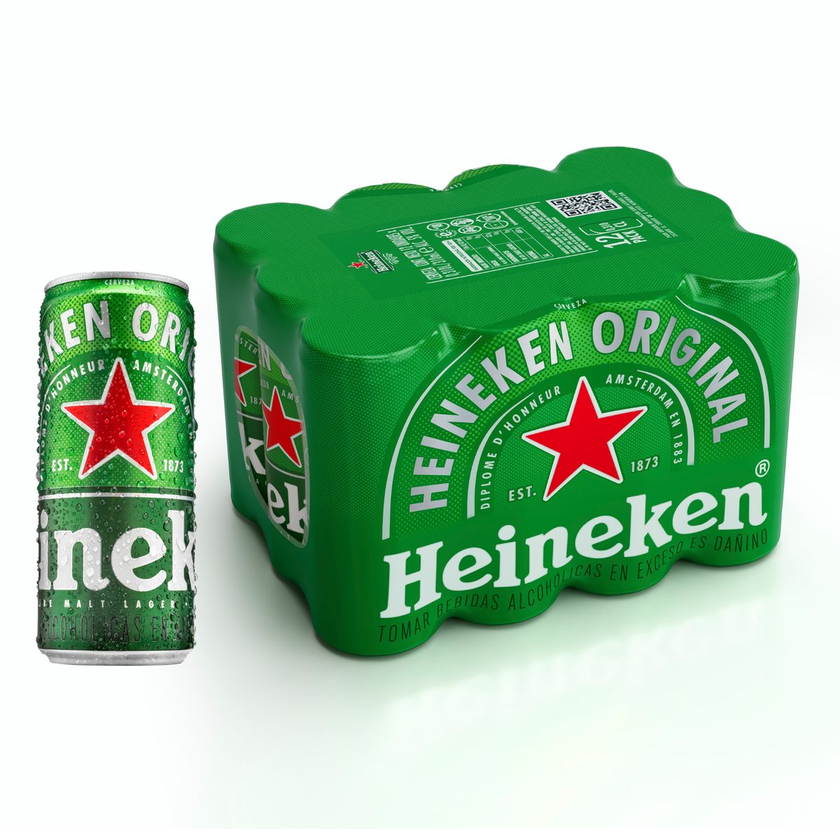 HEINEKEN - Cerveza Heineken Pack 12 Latas 310 mL
