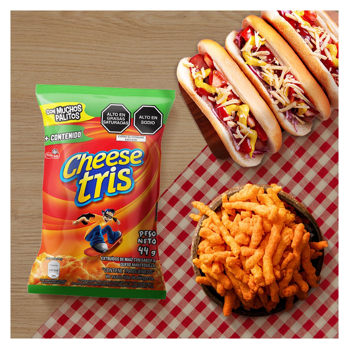 CHEESE TRIS - Snack de Maíz Cheese Tris Queso Bolsa 44 g