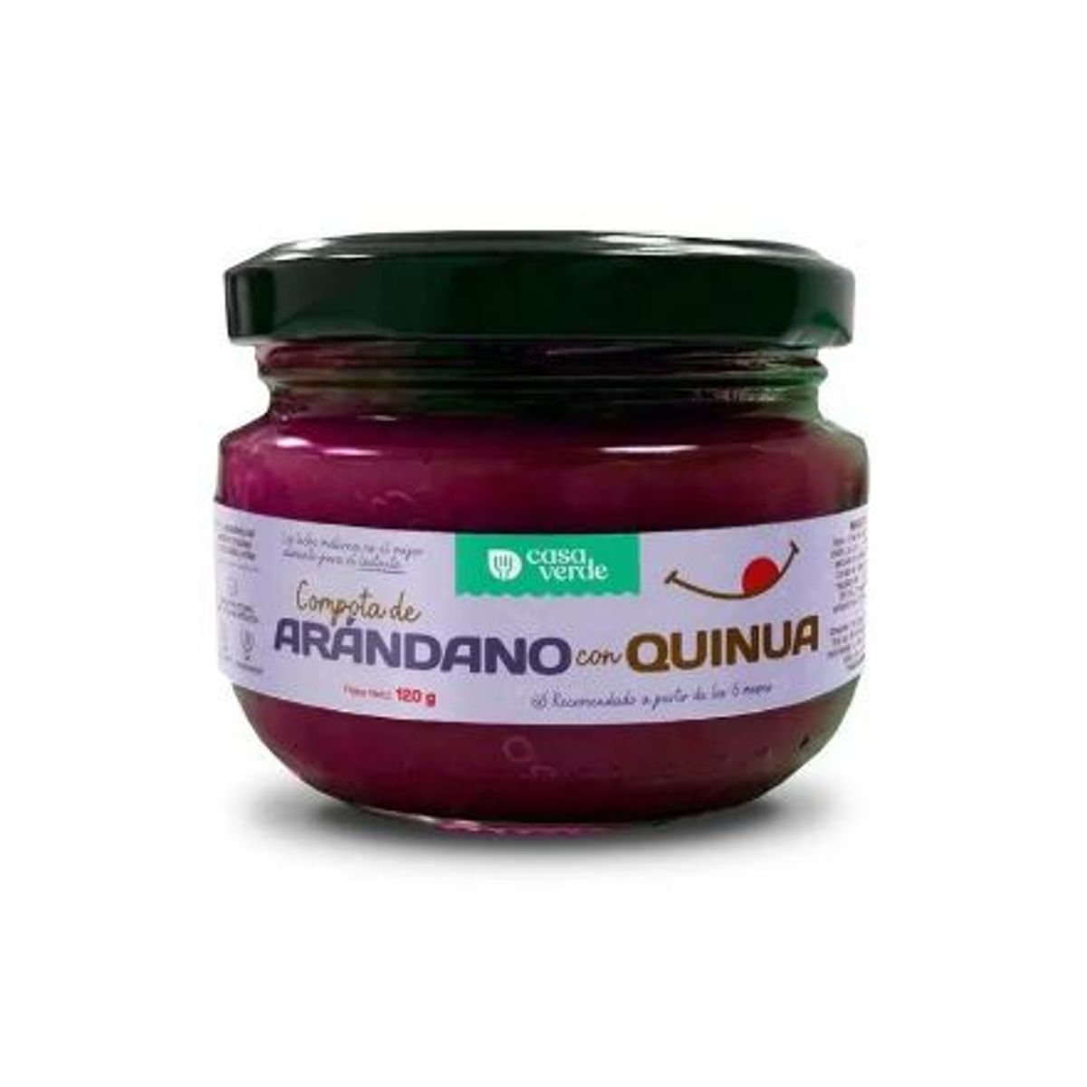 CASA VERDE - Compota de Arándano con Quinua Casa Verde Envase 120 g