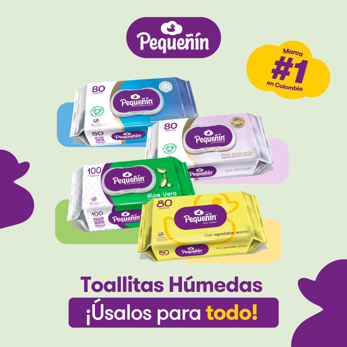 PEQUENIN - Toallitas Húmedas Pequeñin Aloe Natural Empaque 200 Und