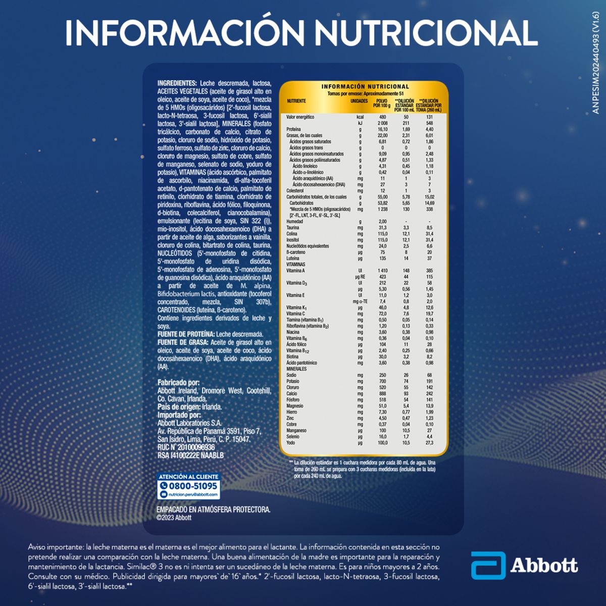 SIMILAC - Similac 3 con Mezcla de 5 HMOS Empaque 1.4 Kg