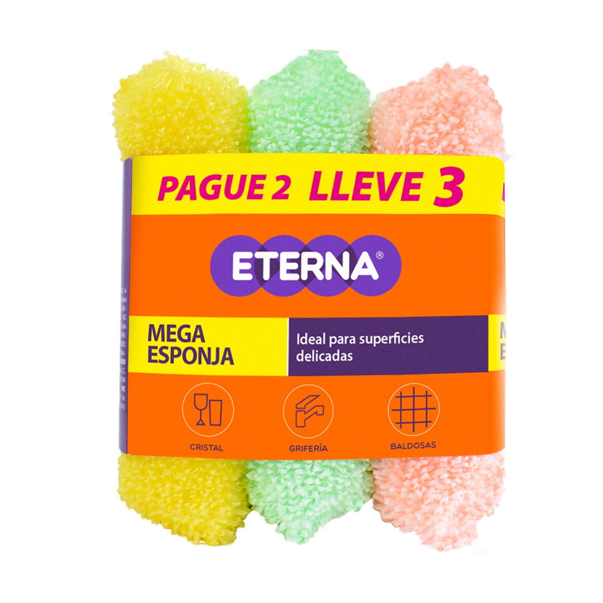 ETERNA - Mega Esponja Eterna Empaque 3 Und