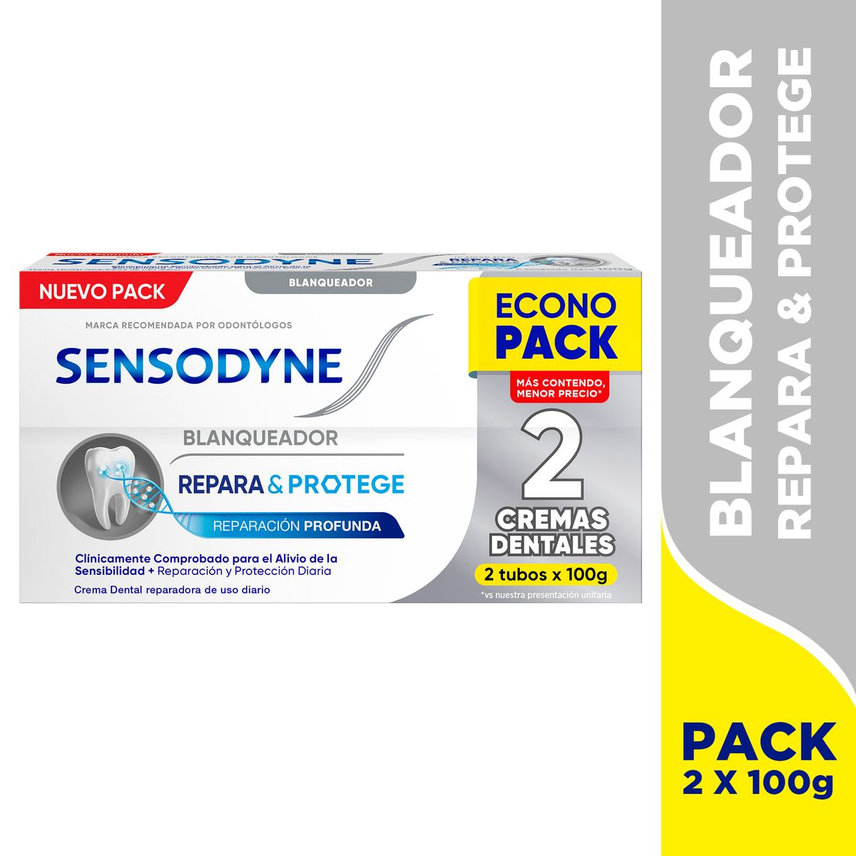SENSODYNE - Crema Dental Sensodyne Blanqueadora Repara y Protege Caja 2 Und