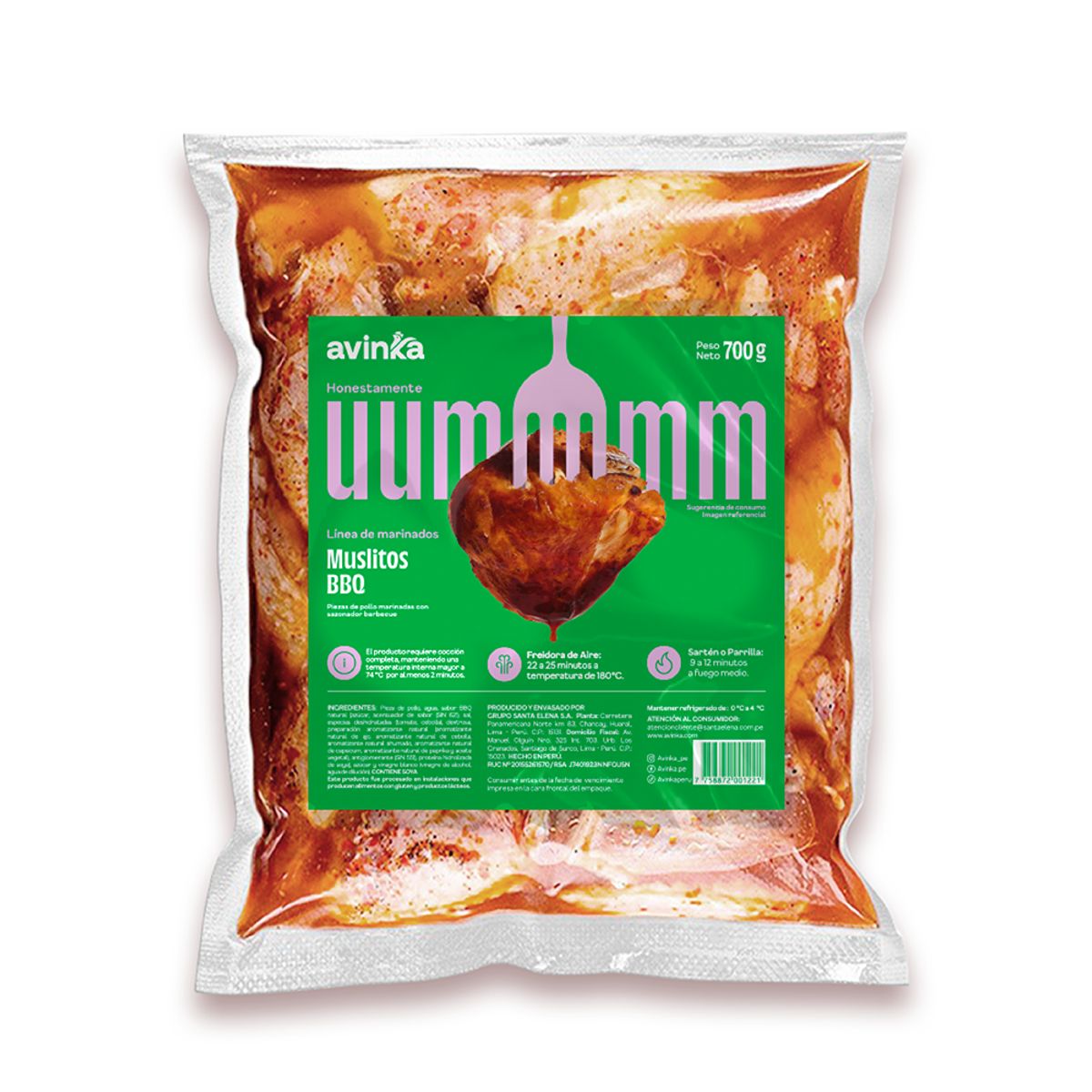 AVINKA - Muslito De Pollo BBQ Avinka x 700 g