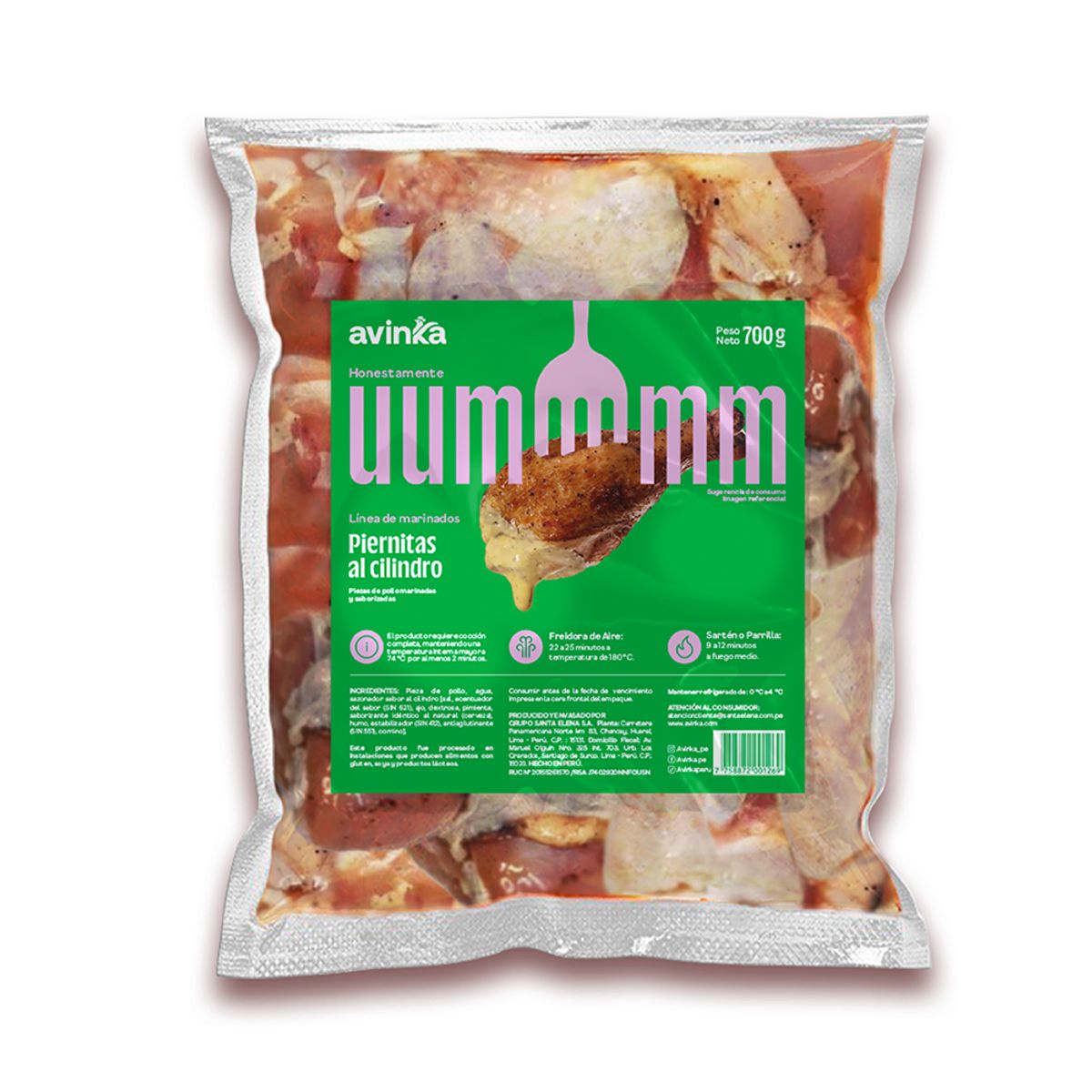 AVINKA - Piernitas Pollo Cilindro Avinka x 700 g
