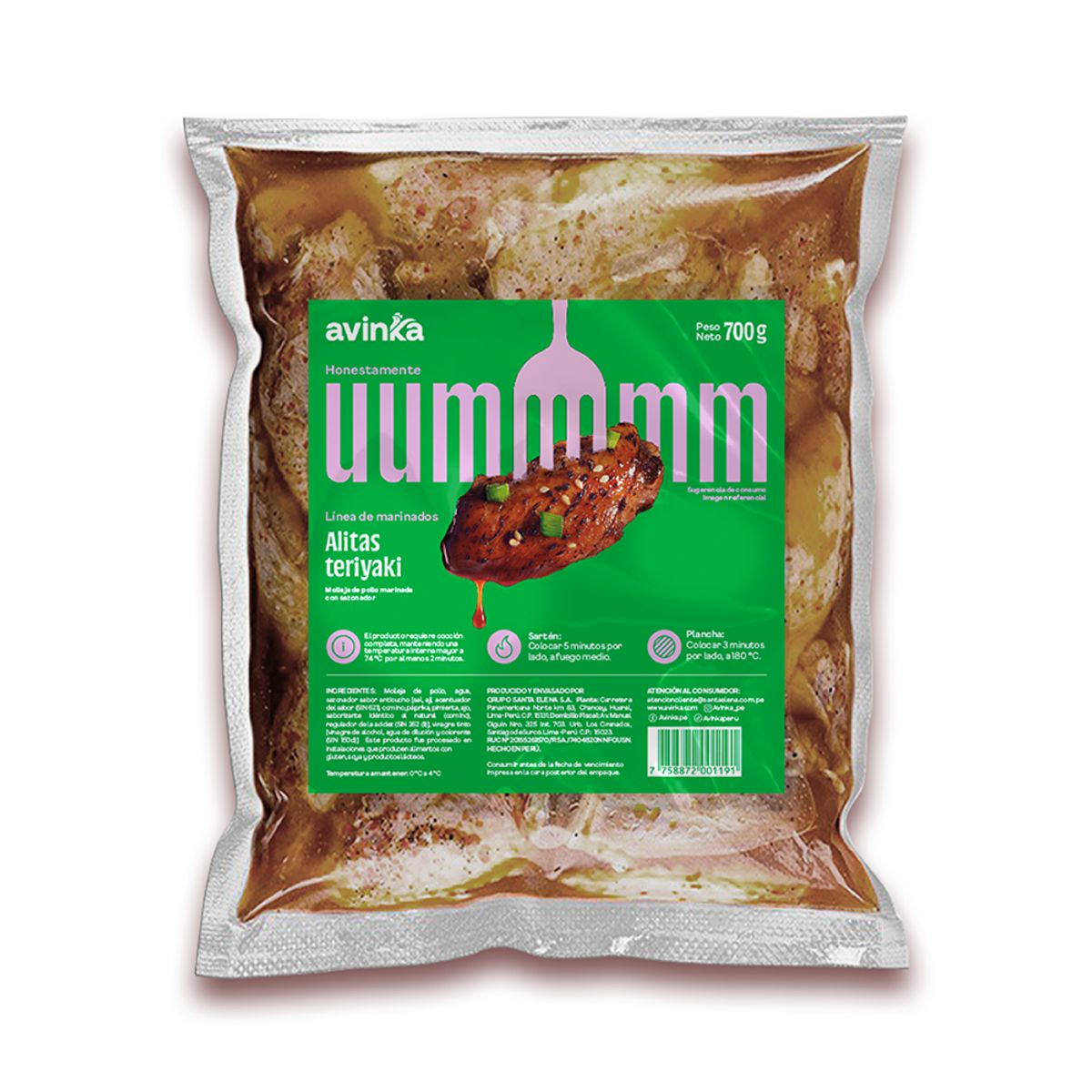 AVINKA - Alitas De Pollo Teriyaki Avinka x 700 g