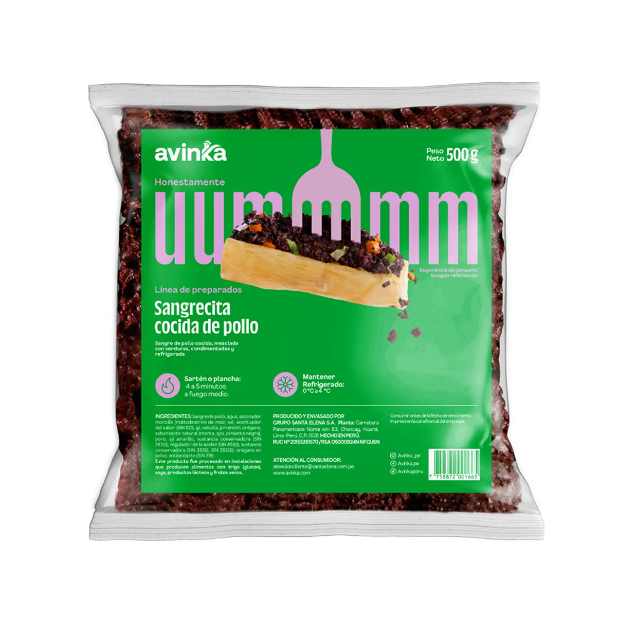 AVINKA - Sangrecita Pollo Cocida Avinka x 500 g