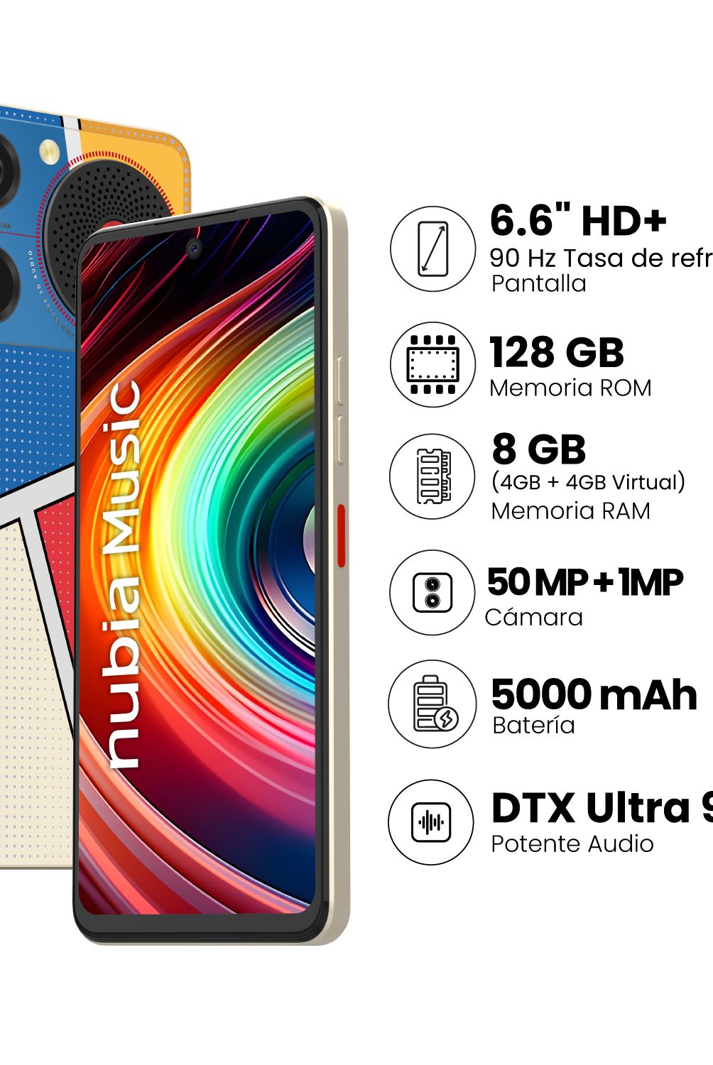 ZTE - Smartphone Zte Nubia Music 4+128 Gb 4Ff Pop Art