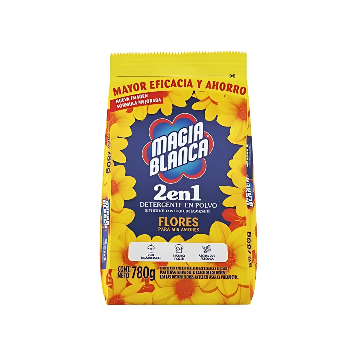 MAGIA BLANCA - Detergente en Polvo Magia Blanca Floral Bolsa 780 g