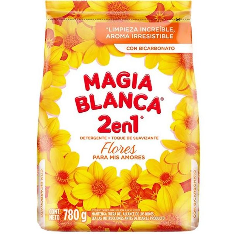 MAGIA BLANCA - Detergente Magia Blanca Polvo Floral Bolsa 780 g