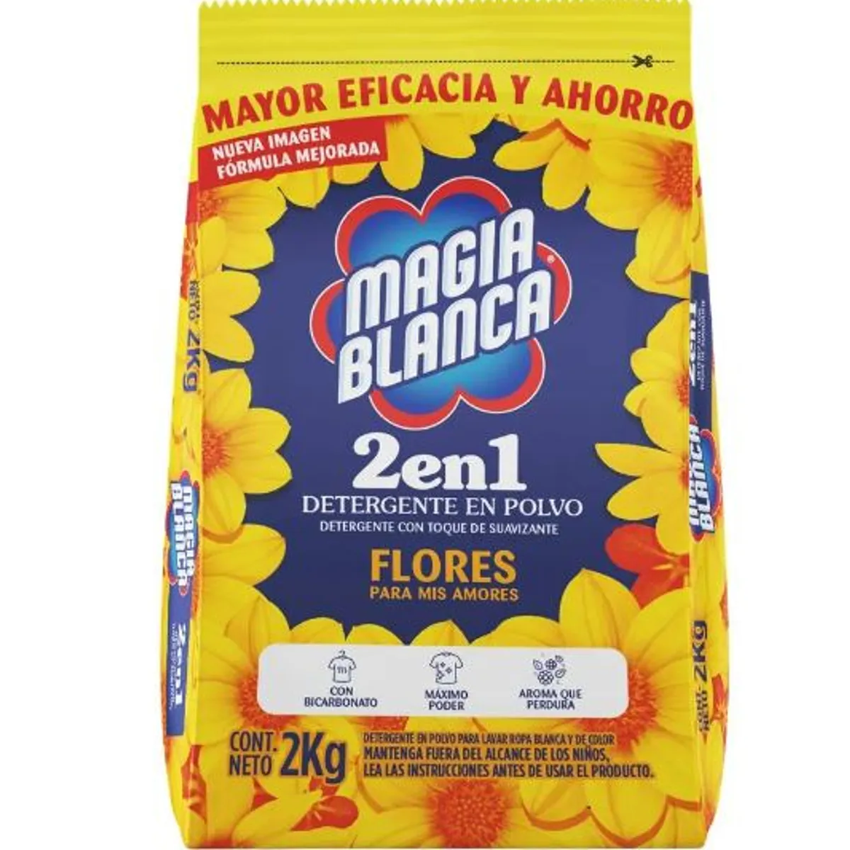 MAGIA BLANCA - Detergente en Polvo Magia Blanca Floral Bolsa 2 Kg