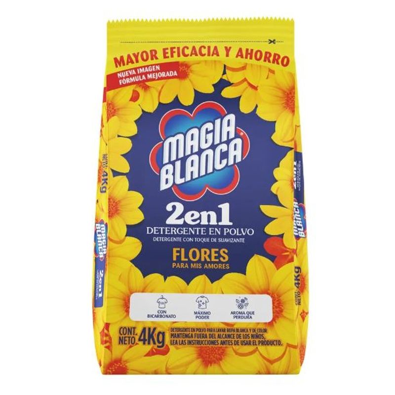 MAGIA BLANCA - Detergente Magia Blanca Floral Bolsa 4 kg