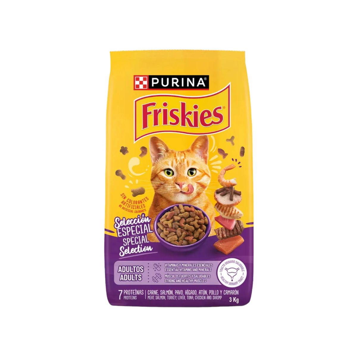 FRISKIES - Alimento Seco para Gato Friskies Adulto Selección Especial Bolsa 3 Kg