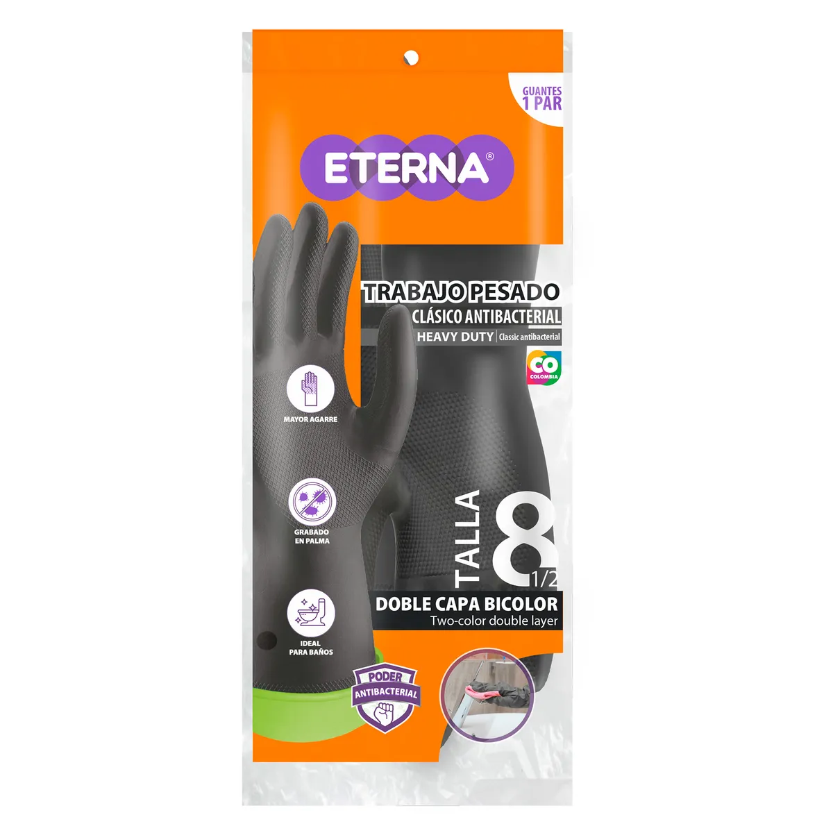 ETERNA - Guantes de Trabajo Pesado Eterna Talla 8.5