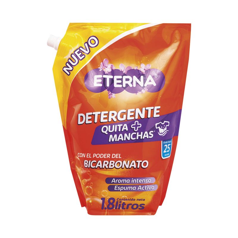ETERNA - Detergente Eterna Líquido Quita + Manchas Envase 1.8 L