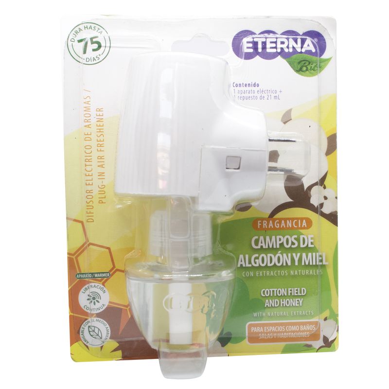 ETERNA - Ambientador Eléctrico Eterna Algodón Miel + Repuesto