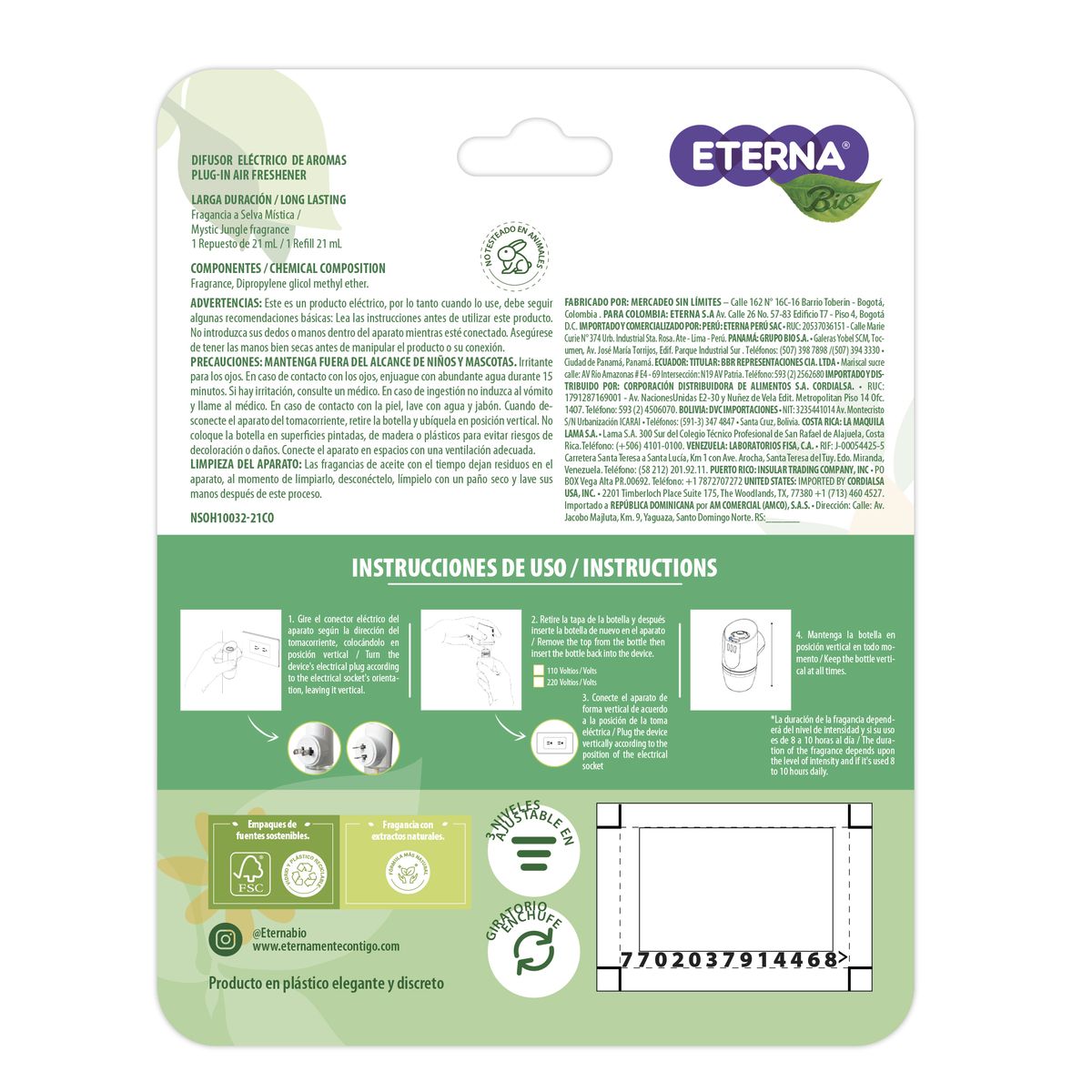 ETERNA - Repuesto para Ambientador Eterna Selva Mística