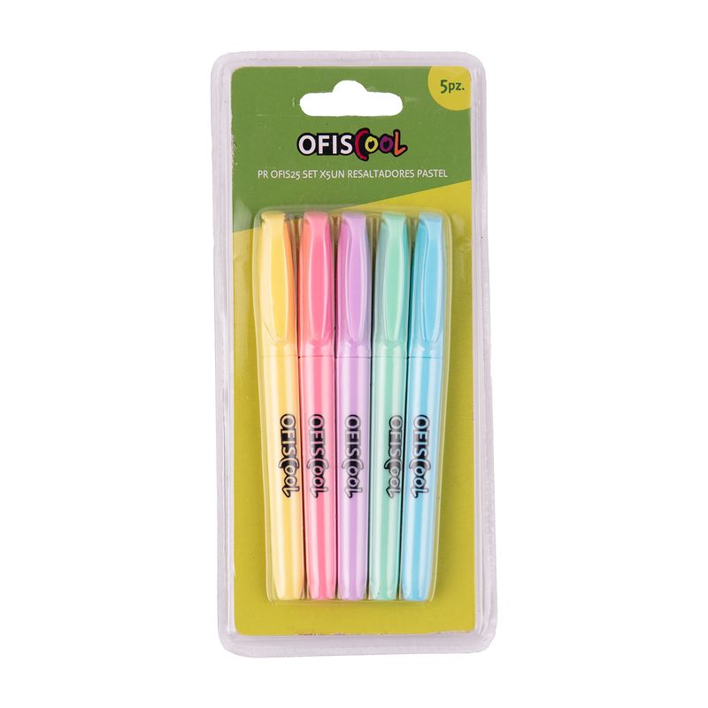 OFISCOOL - Pr Ofis25 Set X5Un Resaltadores Pastel
