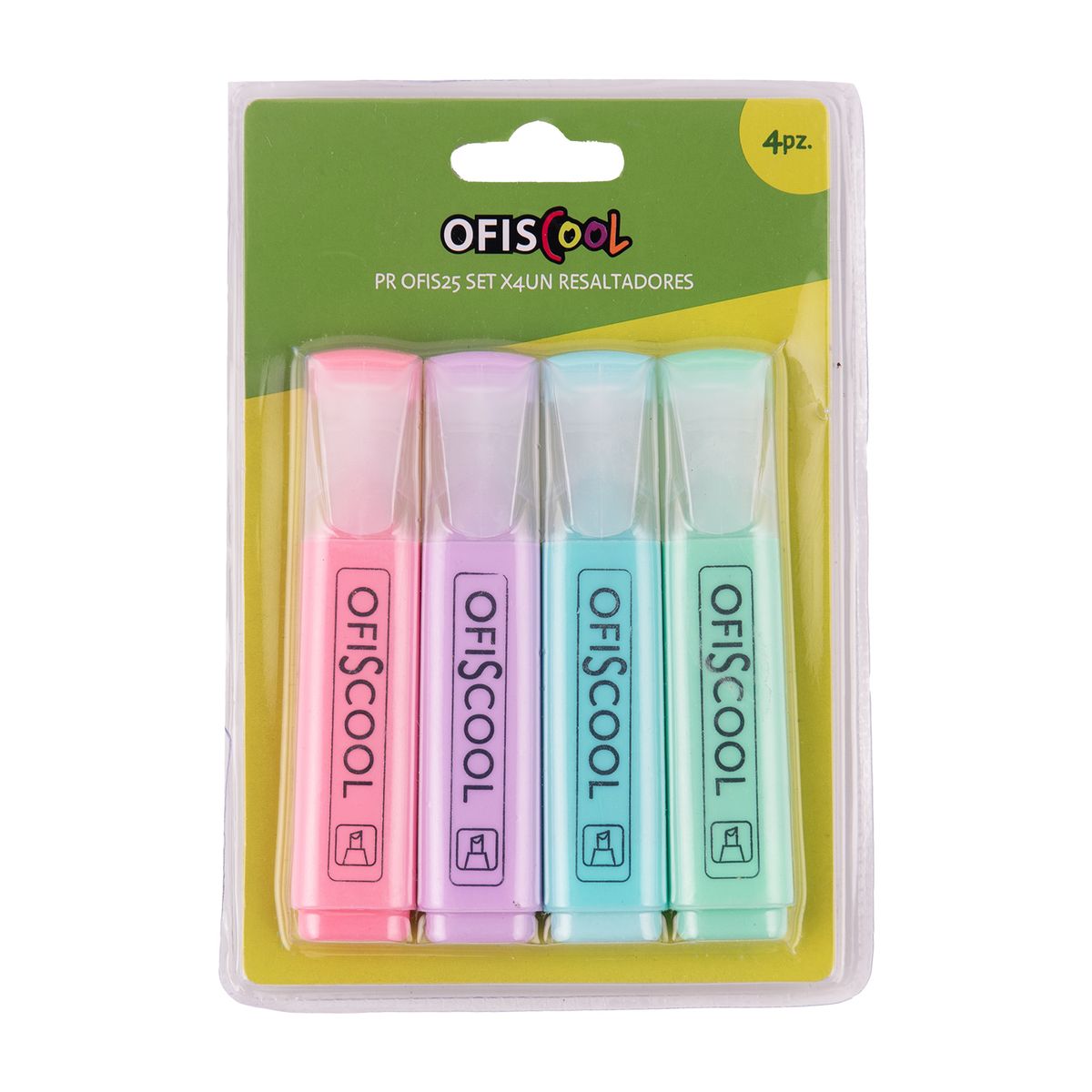 OFISCOOL - Pr Ofis25 Set X4Un Resaltadores