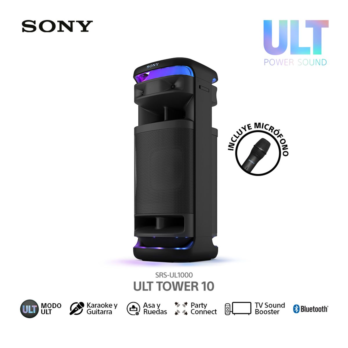 SONY - Sony Parlante Bluetooth SRS-ULT1000 de fiestas ULT TOWER 10