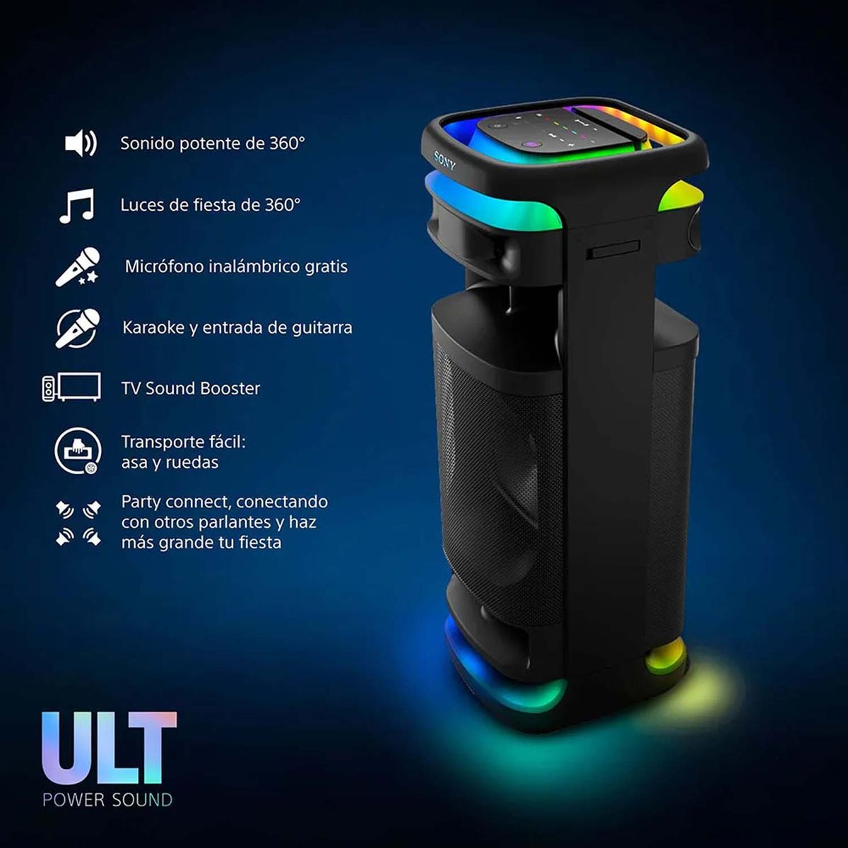 SONY - Sony Parlante Bluetooth SRS-ULT1000 de fiestas ULT TOWER 10