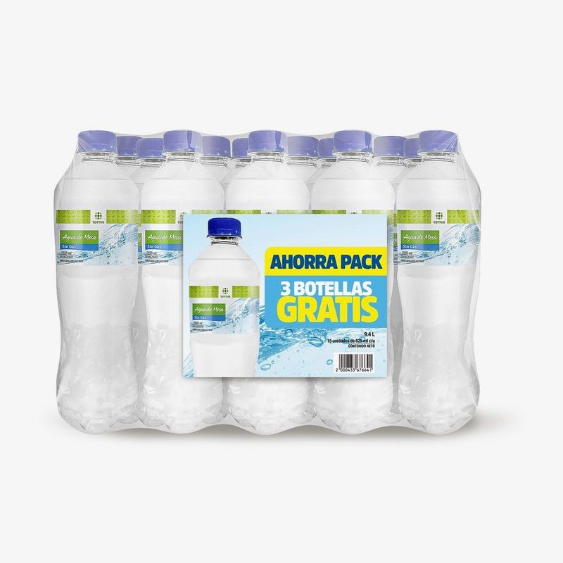 TOTTUS - AGUA TOTTUS 625 ML X 15UND