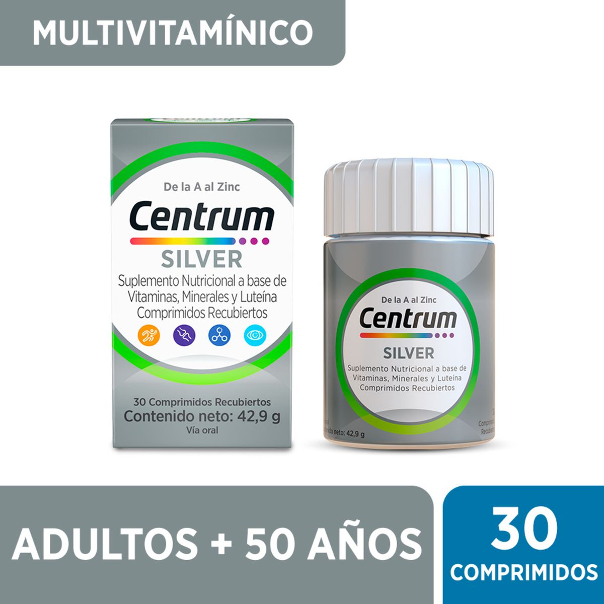CENTRUM - Multivitamínico Centrum Silver Envase 30 Und