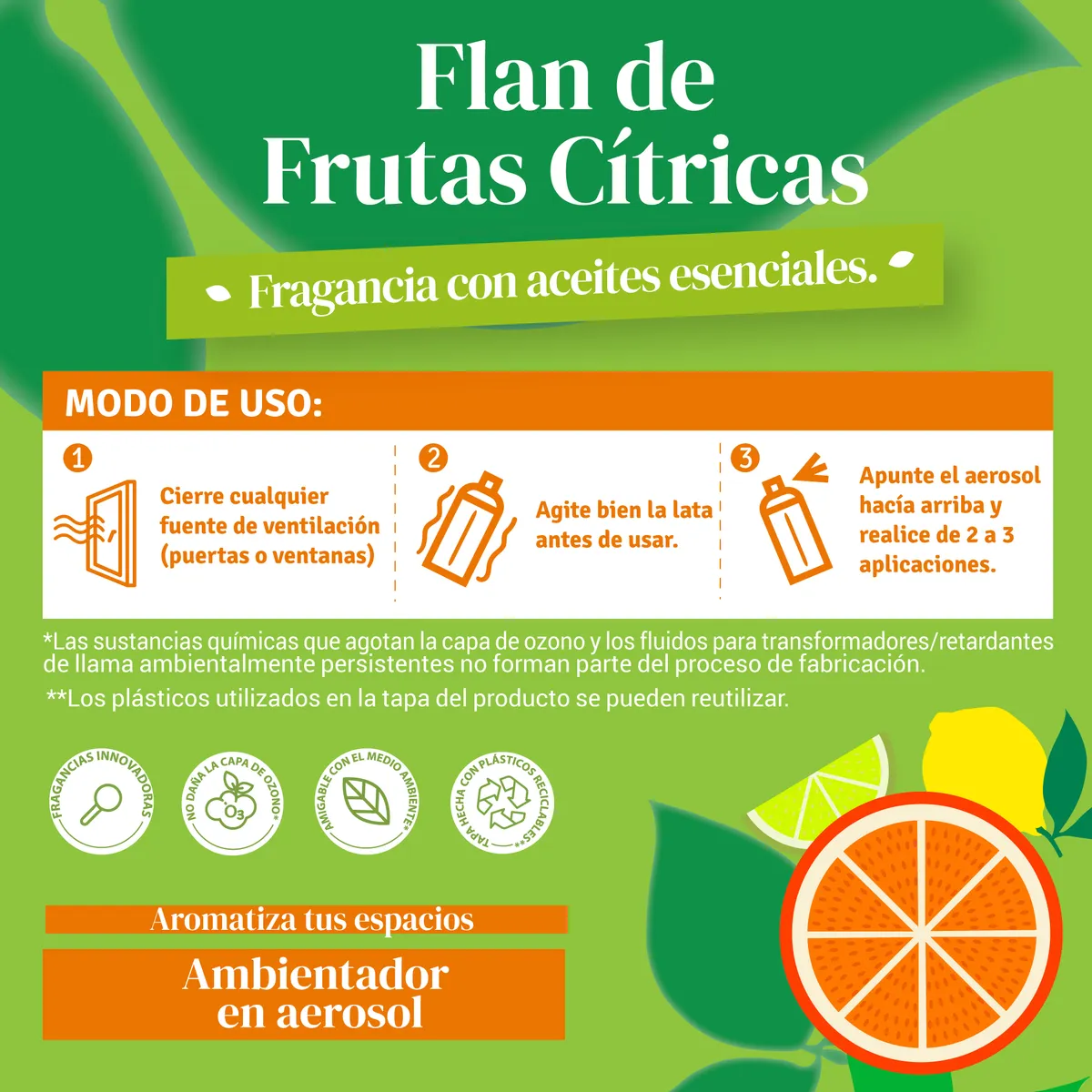 ETERNA - Ambientador en Spray Eterna Frutos Cítricos Envase 400 mL