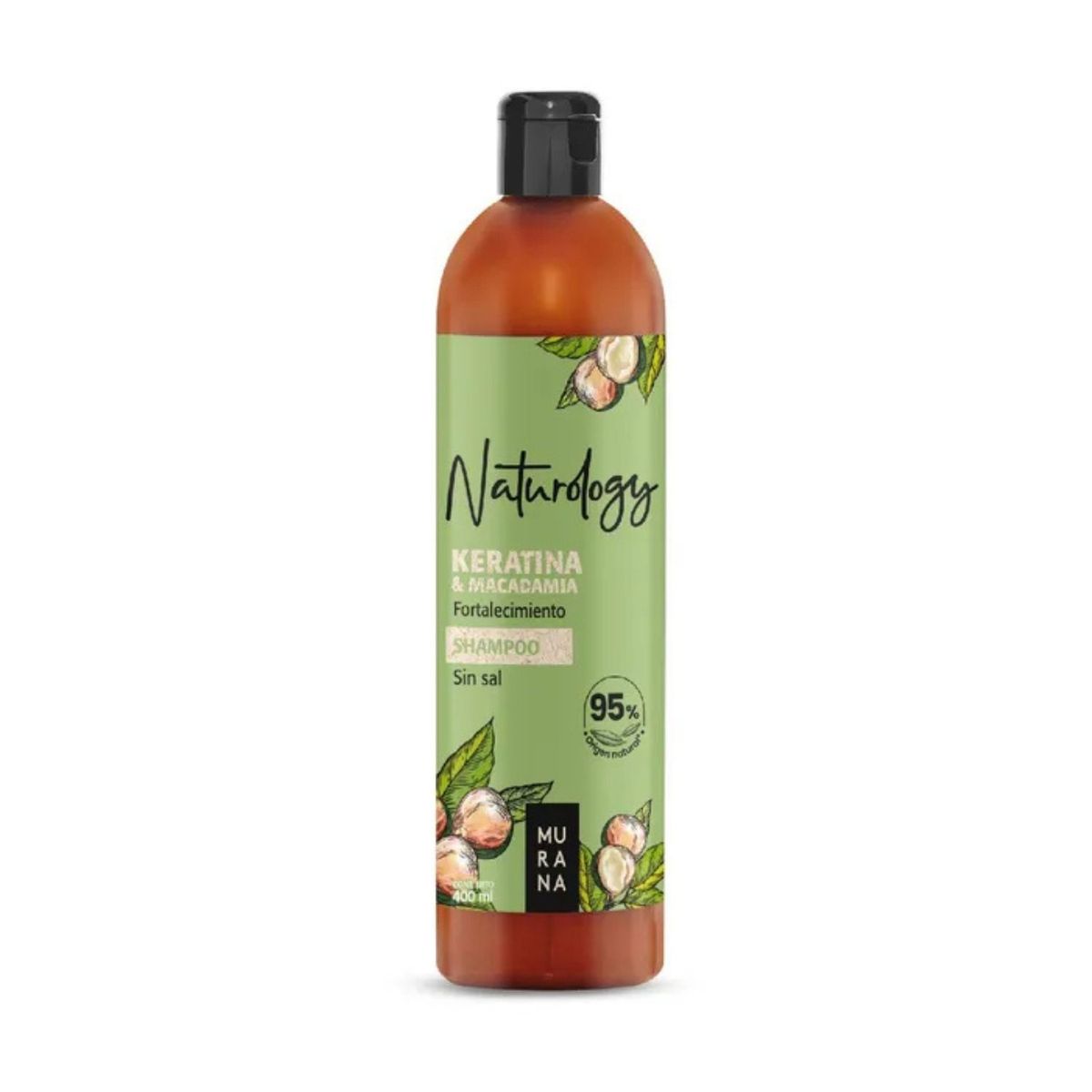 MURANA - Shampoo Murana Naturology Keratina y Macadamia Botella 400 mL