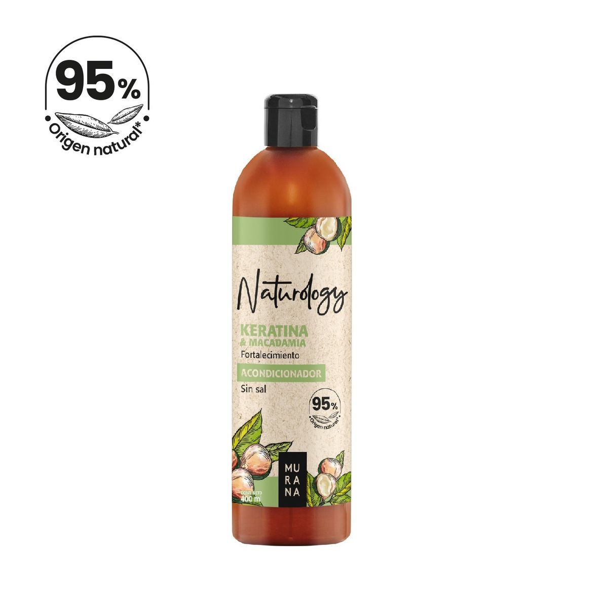 MURANA - Acondicionador Murana Naturology Keratina y Macadamia Botella 400 mL