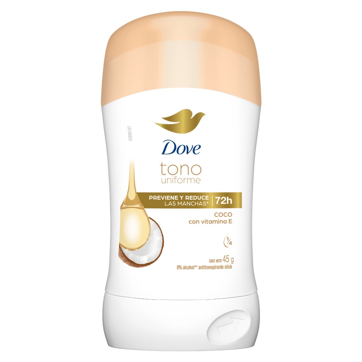 DOVE - Antitranspirante en Barra Dove Tono Uniforme Coco Envase 45 g
