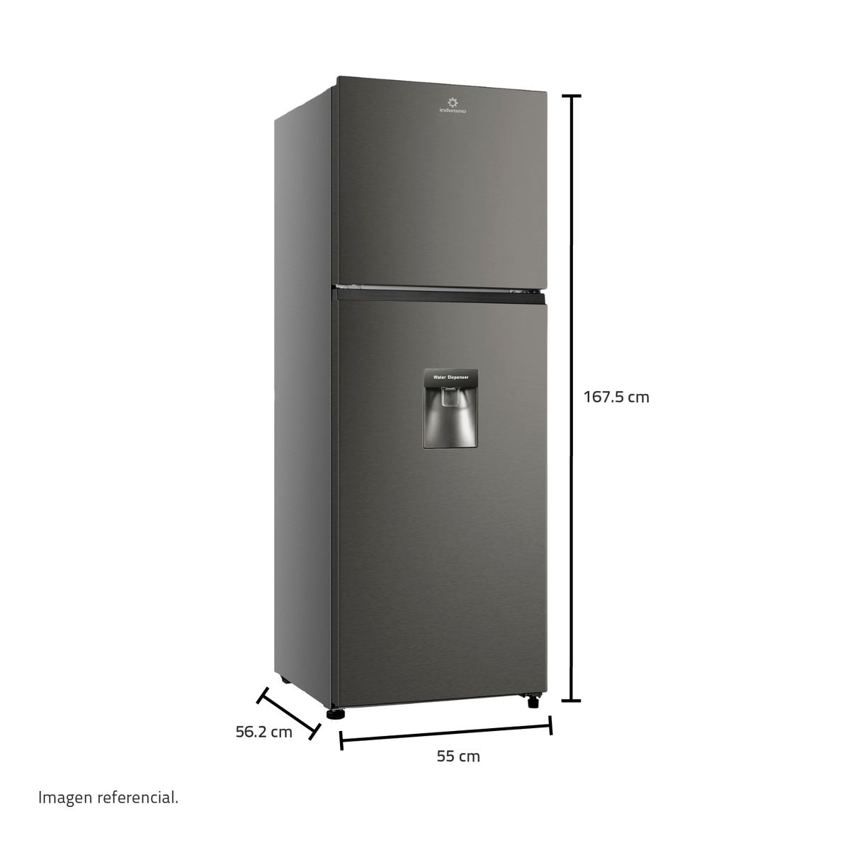 INDURAMA - Refrigeradora Indurama RI-389DI 246L Croma con Dispensador
