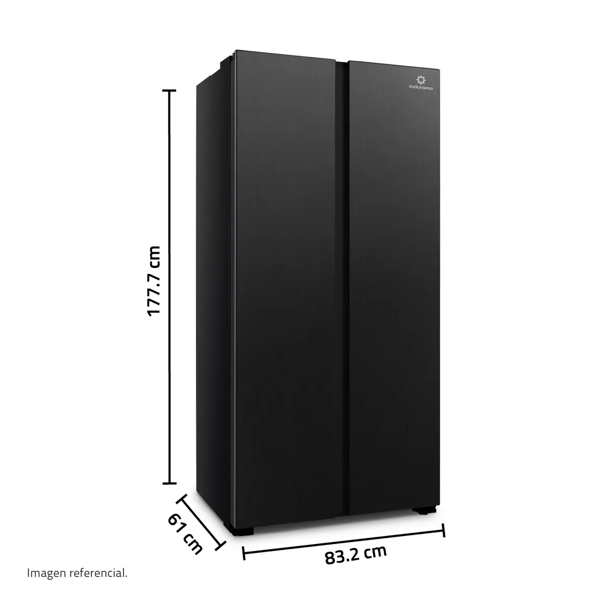 INDURAMA - Refrigeradora Indurama RI-769N Side By Side 428L Negro