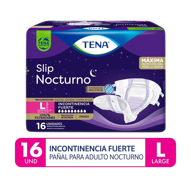 TENA - Pañal Para Adulto Tena Slip Nocturno Talla L Empaque 16 Und