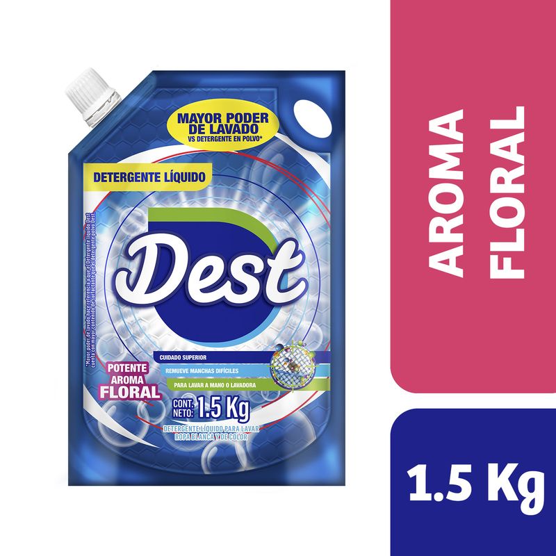 DEST - Detergente Dest Líquido Floral Doypack 1.5 L