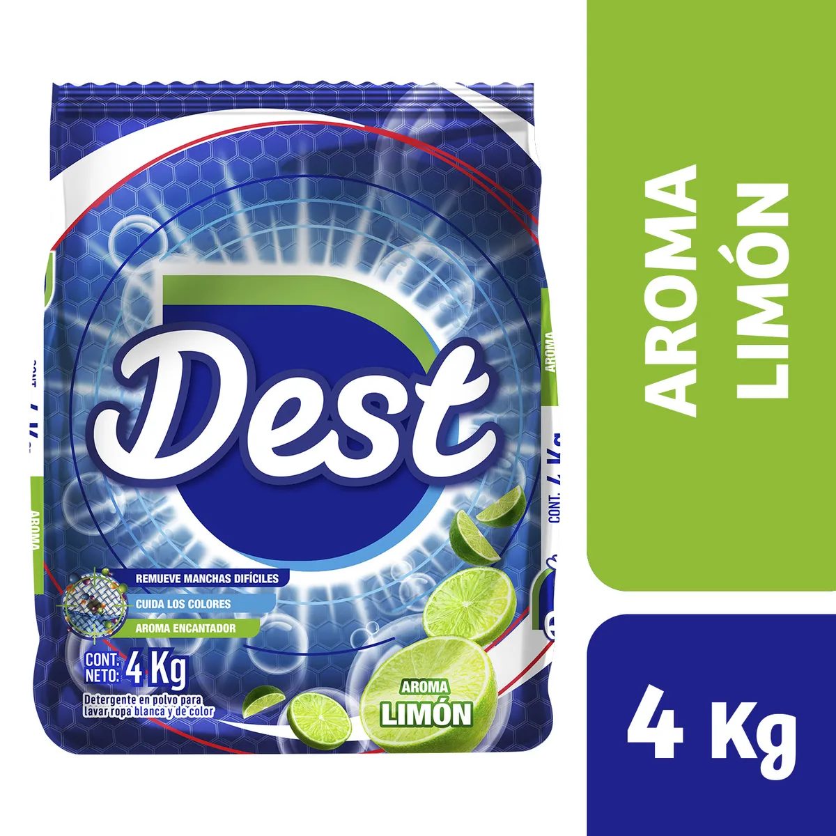 DEST - Detergente en Polvo Dest Limón Bolsa 4 Kg