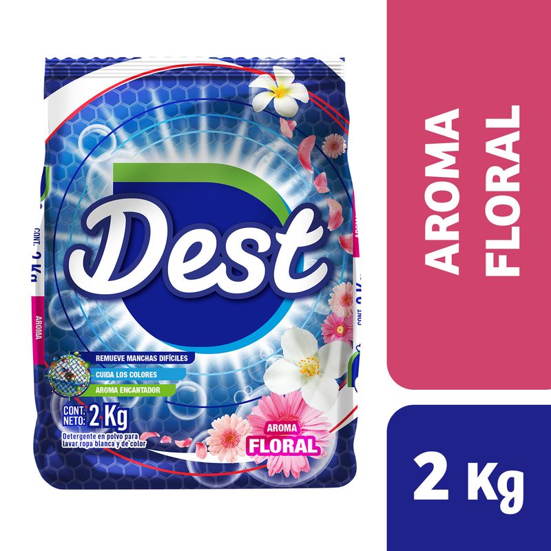 DEST - Detergente Dest Polvo Floral Bolsa 2 kg