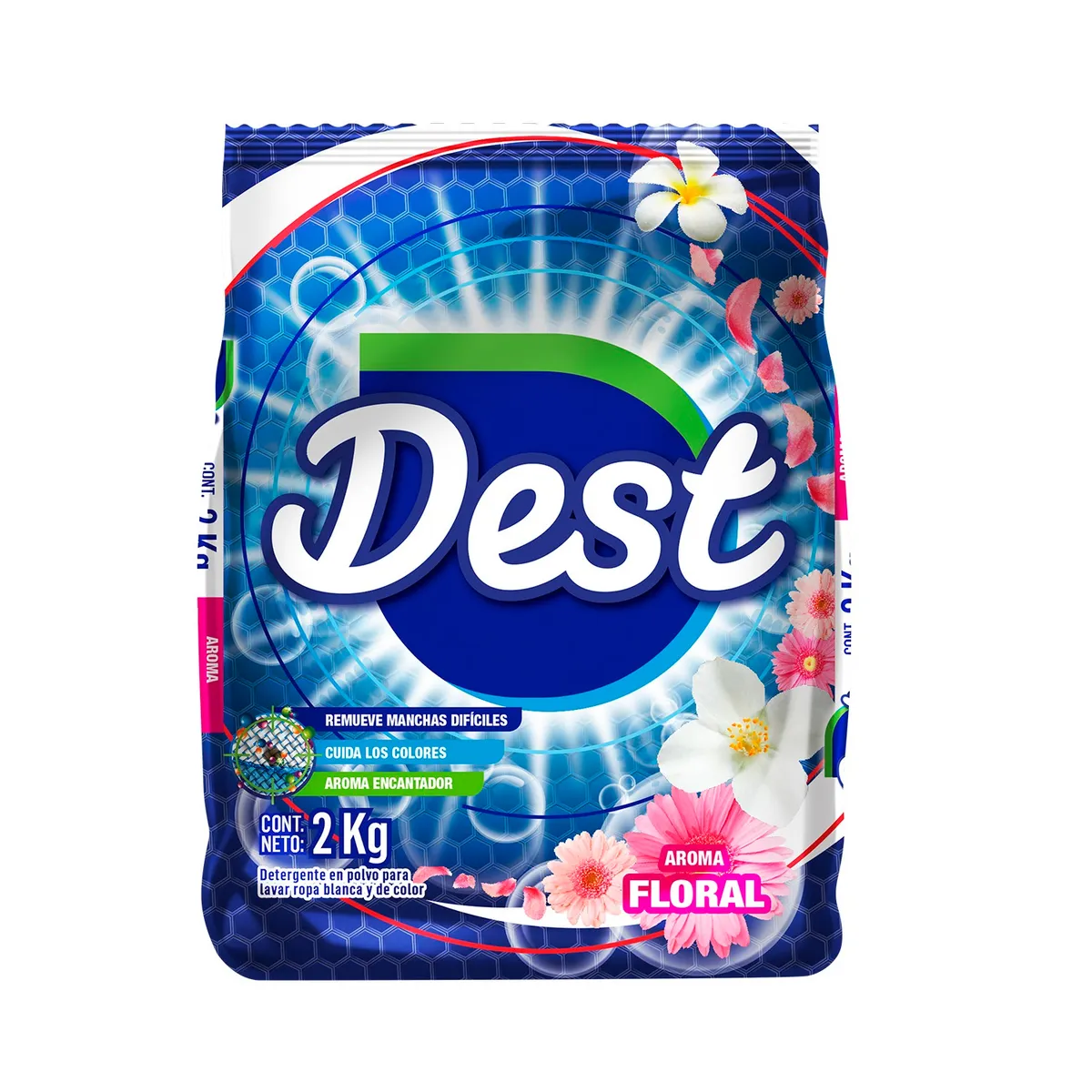 DEST - Detergente en Polvo Dest Floral Bolsa 2 Kg