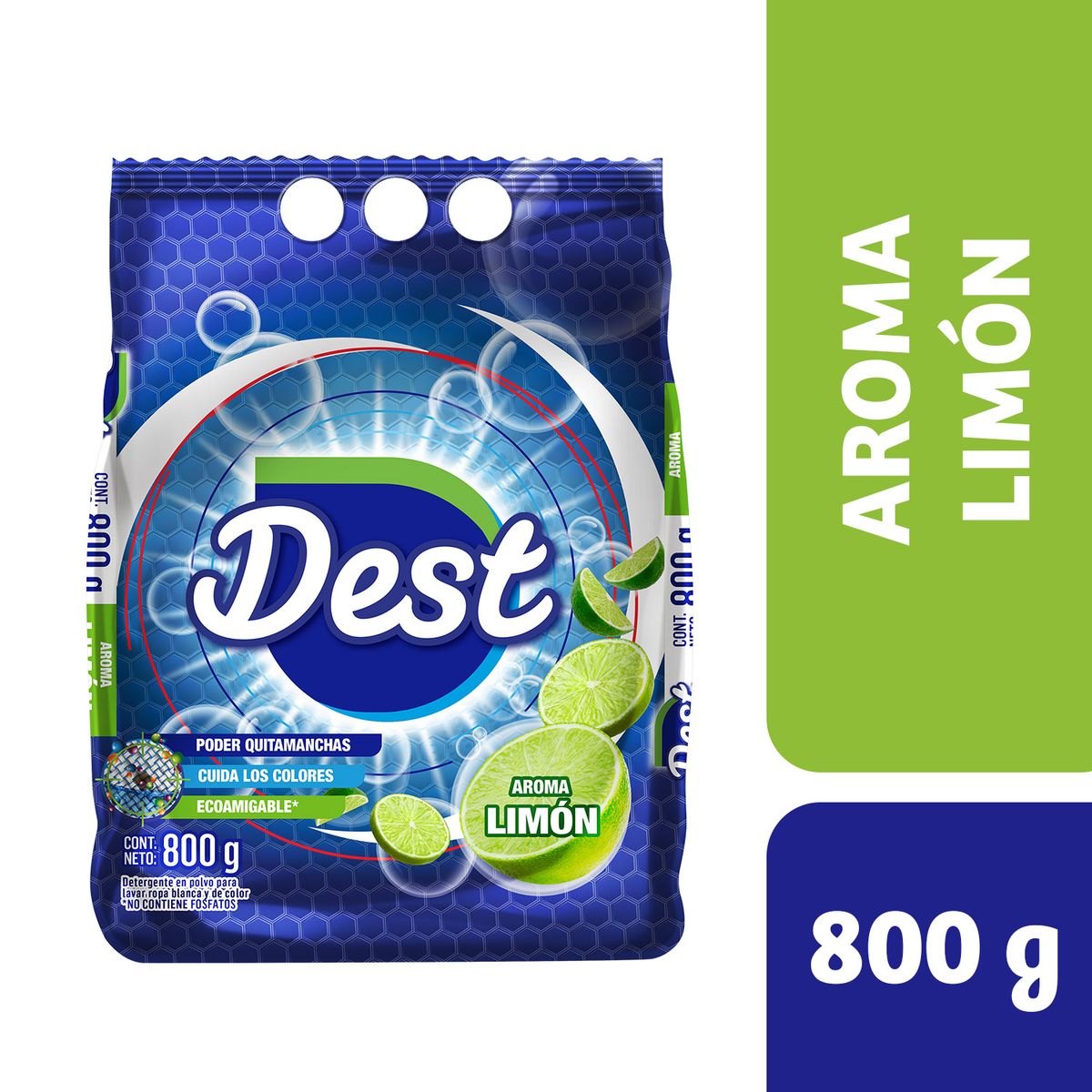 DEST - Detergente en Polvo Dest Limón Bolsa 800 g
