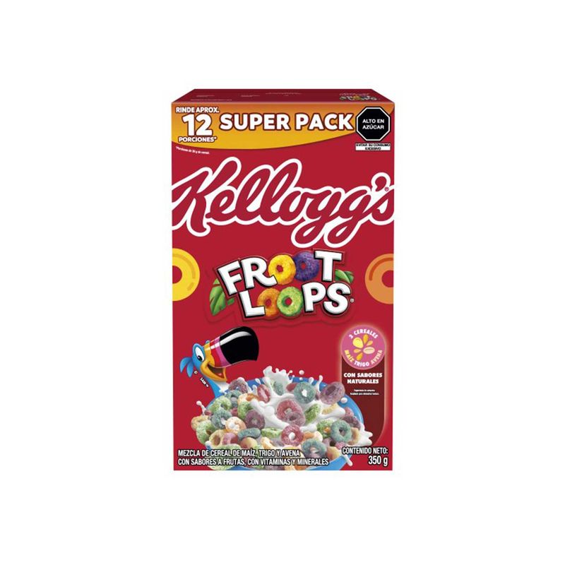 KELLOGGS - Cereal Kelloggs Froot Loops Caja 350 g