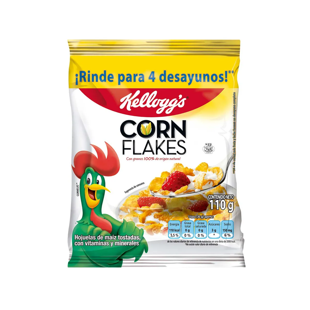 KELLOGGS - Cereal Kelloggs Corn Flakes Bolsa 110 g