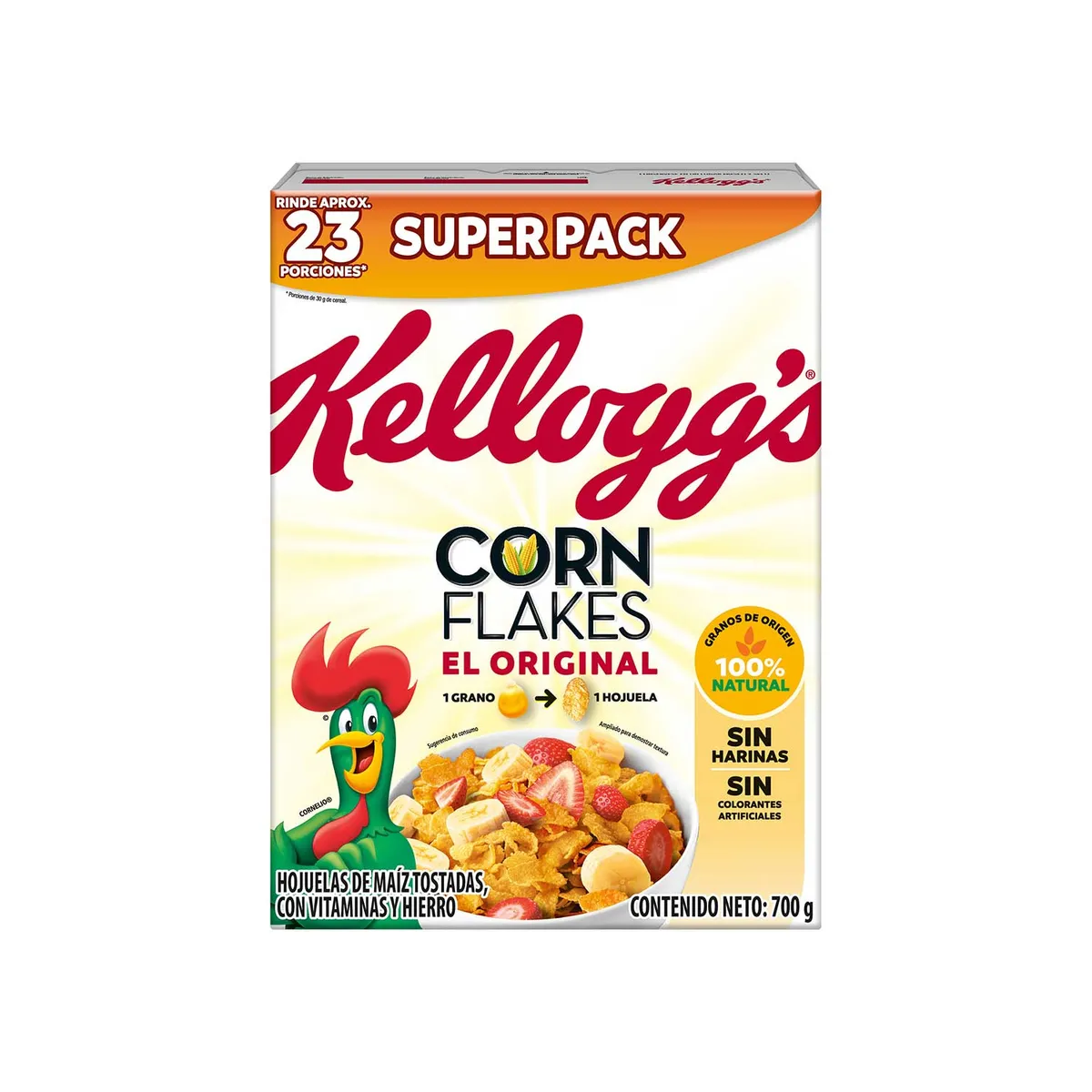 KELLOGGS - Cereal Kelloggs Corn Flakes Caja 700 g